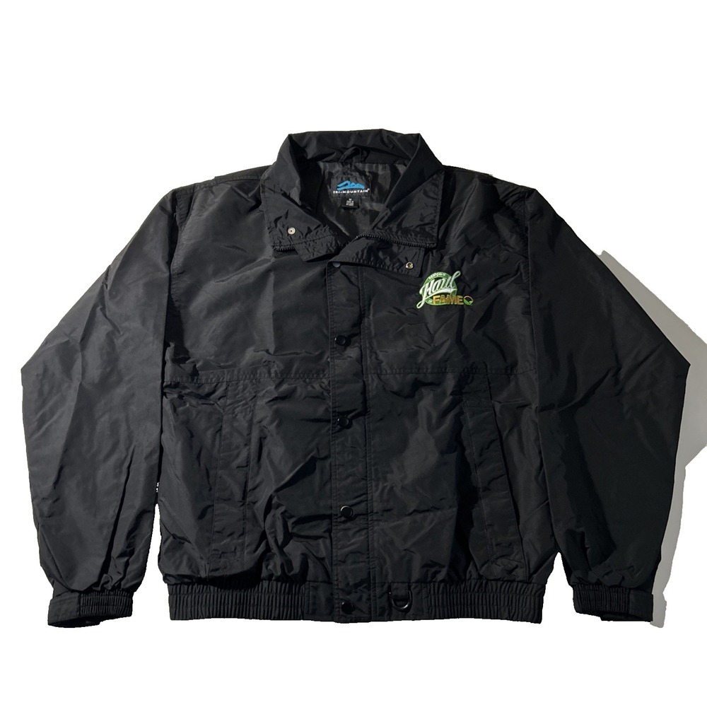 VTG Tri-Mountain Freshpoint Haul of Fame Jacket Mens Medium Windbreaker Black